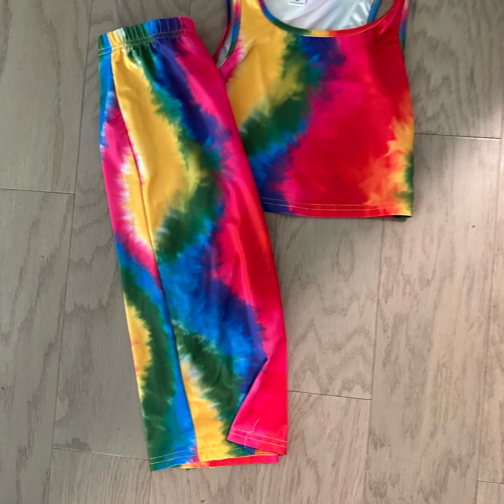 🌈 Tie-Dye Activewear Set - Size 4Y